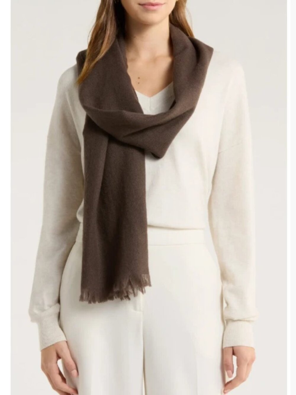 $129 New Nordstrom Textured Cashmere Scarf